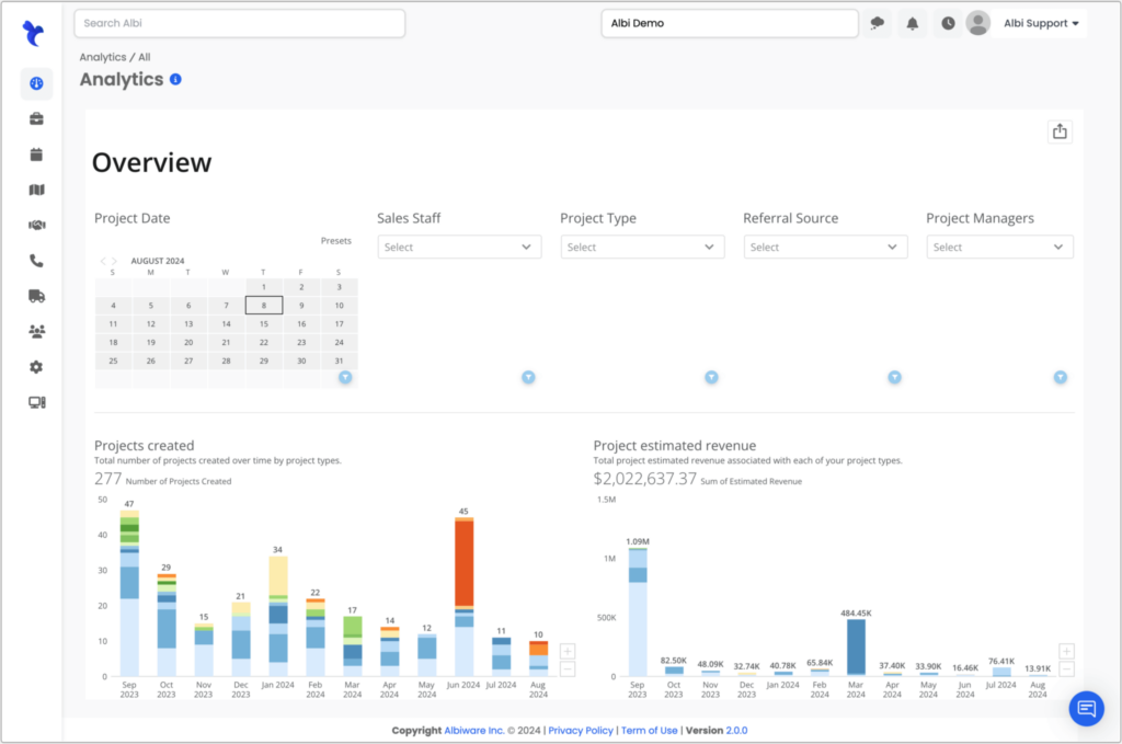 Data reporting tools in restoration software